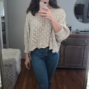 Jessica Simpson Crochet Poncho Top